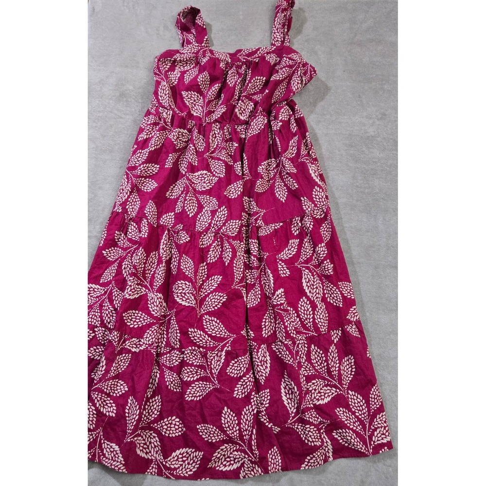 Belle Isle by Torrid Linen Blend Maxi Dress Size 3X Tiered Smocked Euro Summer - Picture 2 of 12